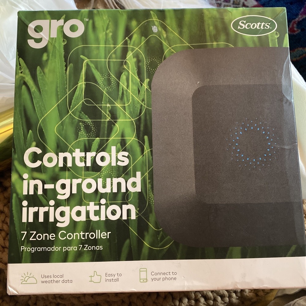 Scotts 70001 Gro Black 7-Zone Wi-Fi Enabled Sprinkler/Irrigation Controller